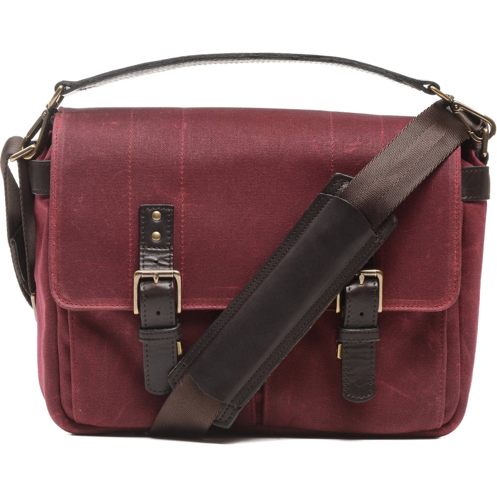 ONA Prince Street Camera Messenger Bag | Crimson, Waxed Canvas