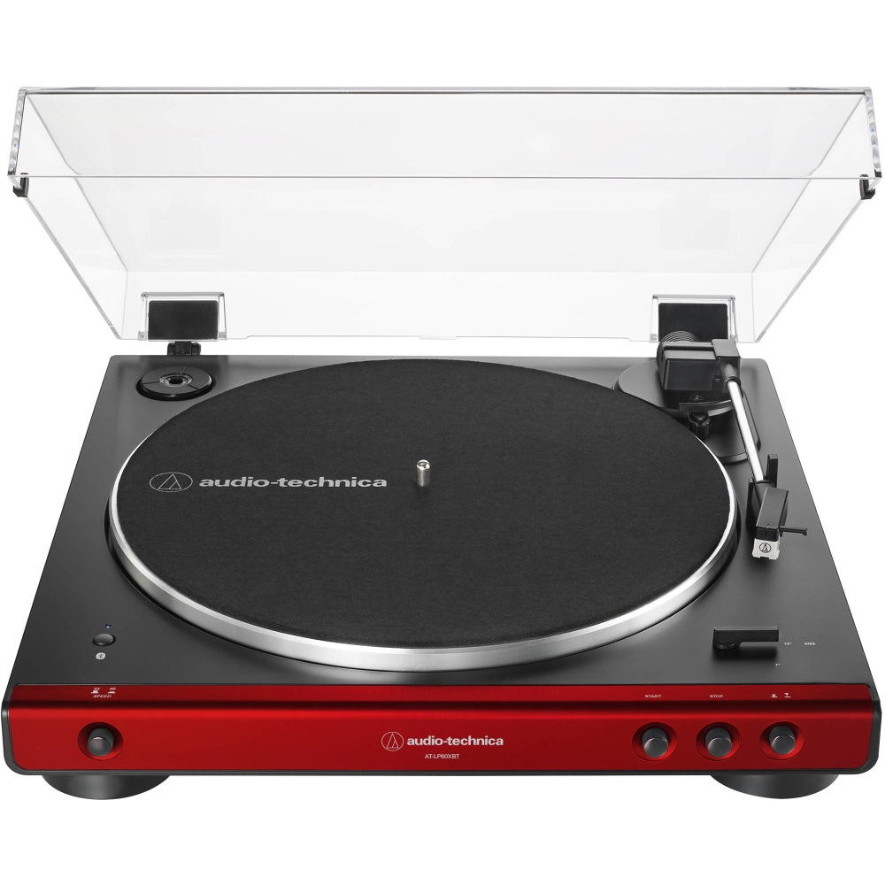 Audio-Technica Consumer AT-LP60XBT Stereo Turntable with Bluetooth | Red & Black