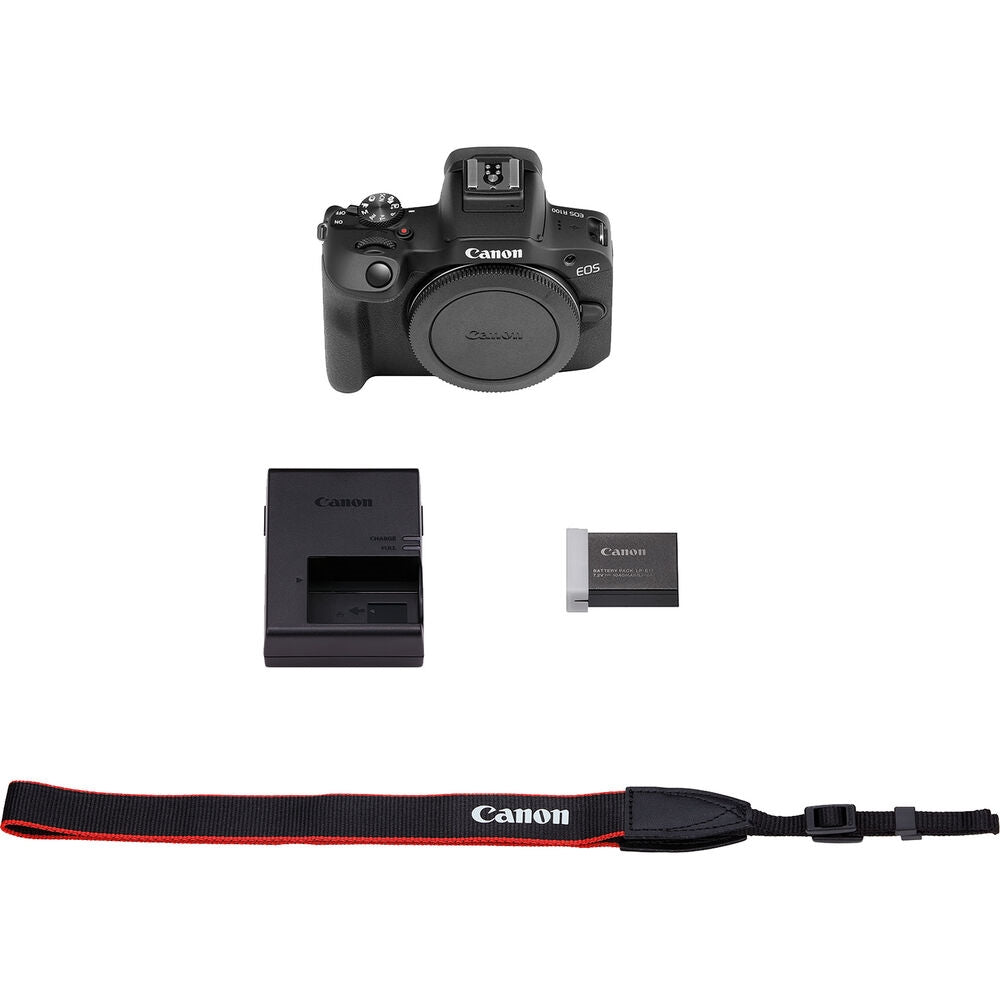Canon EOS R100 Mirrorless Camera | Body Only Bundled with 64GB Memory Card + Digital Camera Case (3 Items)
