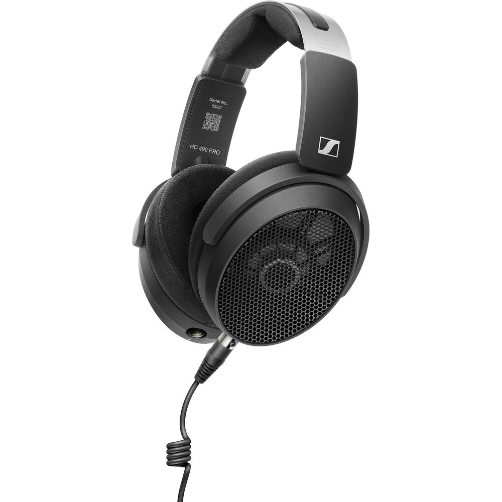 Sennheiser HD-490 PRO Plus Professional Reference Open-Back Studio Headphones Bundle with USB-C Headphone Adapter w/ Built-In DAC + Headphones Stand + Cleaning Cloth (4 Items)