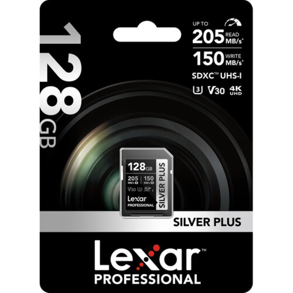 Lexar 128GB Professional SILVER PLUS UHS-I SDXC Memory Card