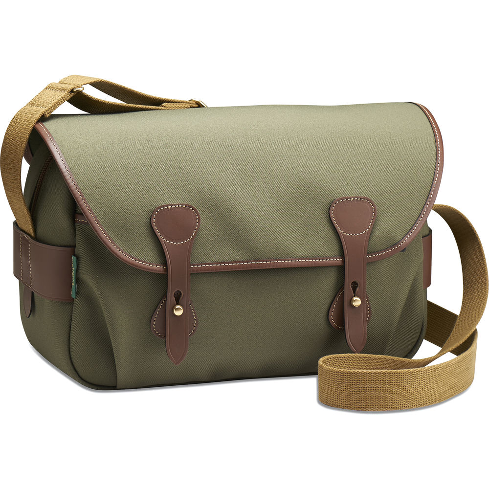 Billingham S4 Shoulder Bag | Sage with Chocolate Leather Trim