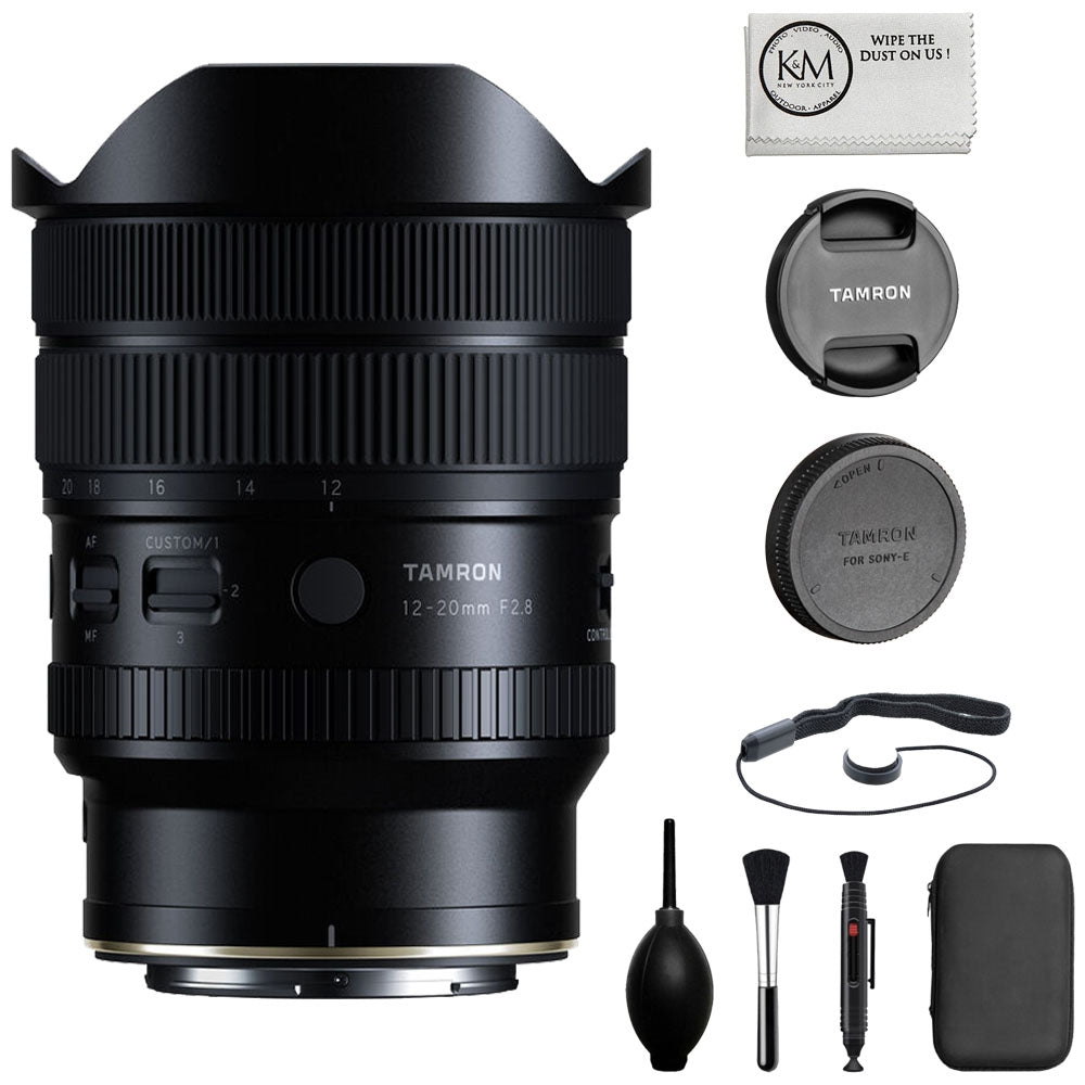 Tamron 12-20mm f/2.8 Lens Compatible with Z Mount (FULL FRAME) Bundled with Lens Cap Keeper + Cleaning Kit - Blower, Lens Pen, Brush & Case + Cleaning Cloth (4 Items)