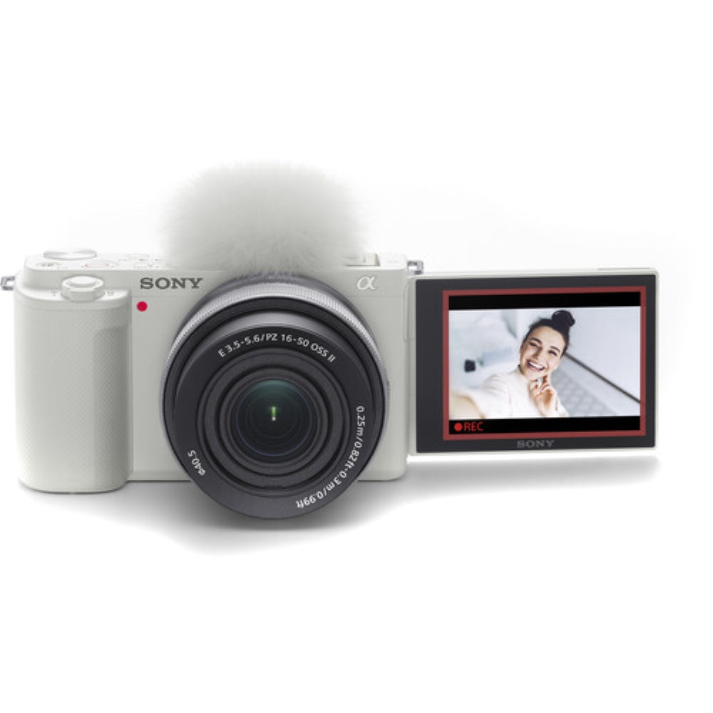 Sony ZV-E10 Mirrorless Camera with 16-50mm f/3.5-5.6 II Lens | White