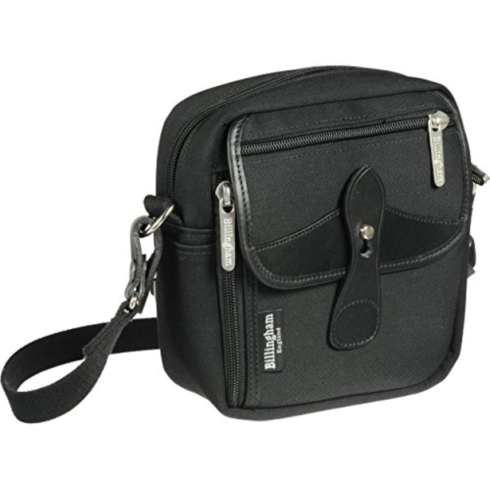 Billingham Stowaway Pola Shoulder Bag | Black with Black Leather Trim