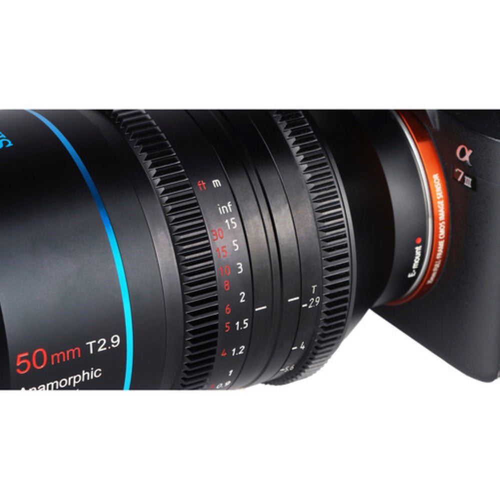 Sirui 50mm T2.9 Full Frame 1.6x Anamorphic Lens | Sony E