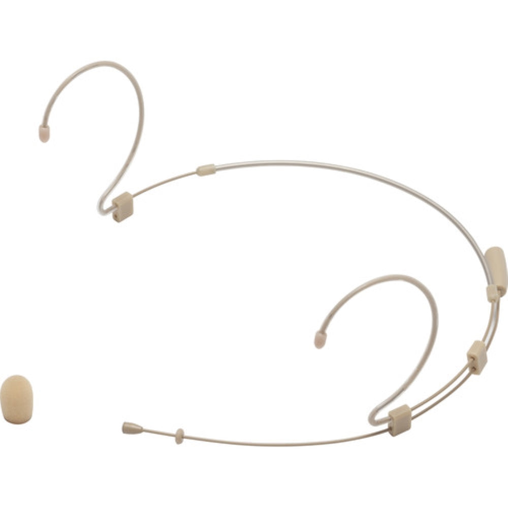 Samson DE10x Omnidirectional Miniature Headset Microphone for Wireless Transmitters | Beige with Colorful Headset Microphone Windscreens (2 Items)
