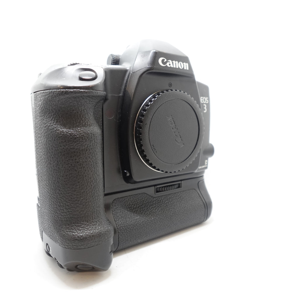 Used Canon EOS 3 w/ PB-E2 Power Drive Booster 35mm AF SLR Camera | Black | U9