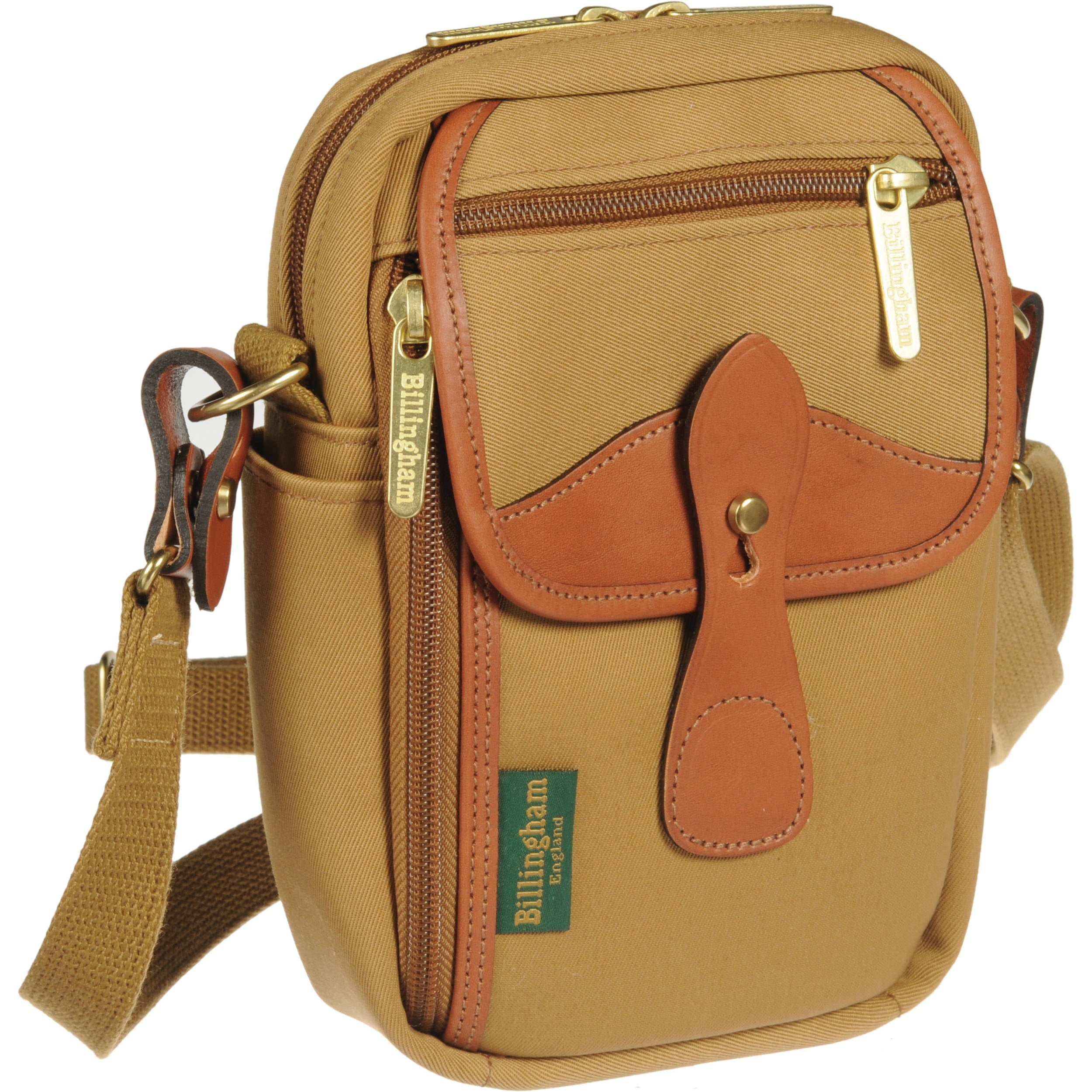 Billingham Stowaway Airline Camera Bag | Khaki, Tan Leather Trim