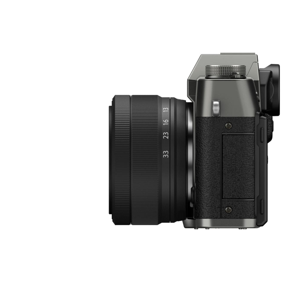 FUJIFILM X-T30 III Mirrorless Camera with XC 13-33mm Lens (Charcoal Silver) Bundle with 64GB Memory Card + UV Filter + Battery Charger + Card Reader + Cap Keeper + Camera Bag + Cleaning Kit (11 Items)