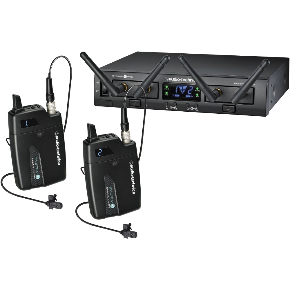 Audio-Technica ATW-1311/L System 10 PRO Dual-Channel Digital Wireless Omni Lavalier Microphone System | 2.4 GHz