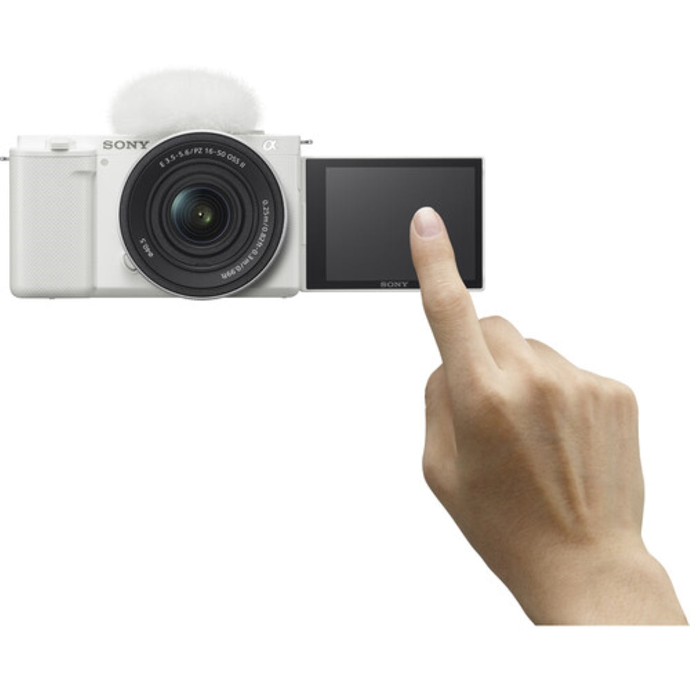 Sony ZV-E10 Mirrorless Camera with 16-50mm f/3.5-5.6 II Lens | White