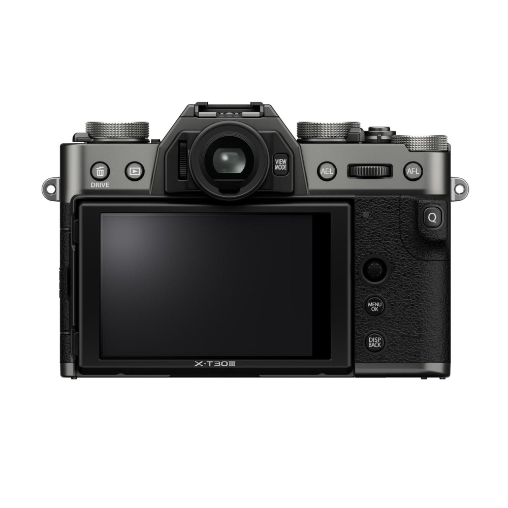 FUJIFILM X-T30 III Mirrorless Digital Camera Charcoal Silver (Body Only) Bundle with Sigma 23mm f/1.4 DC DN Lens + 64GB Card + UV Filter + Card Reader + Charger + Cleaning Kit + Camera Bag (12 Items)