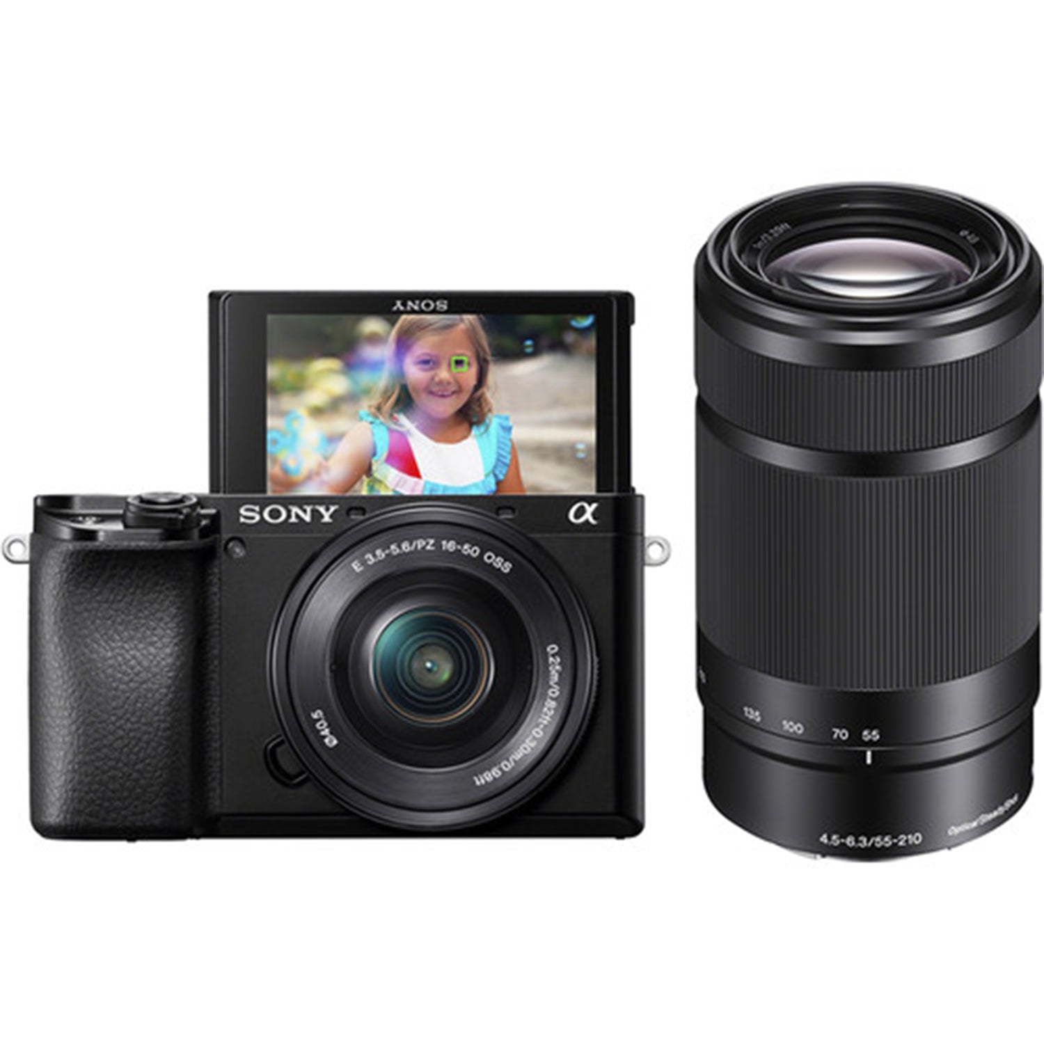 Sony Alpha a6100 Mirrorless Digital Camera with 16-50mm and 55-210mm Lenses