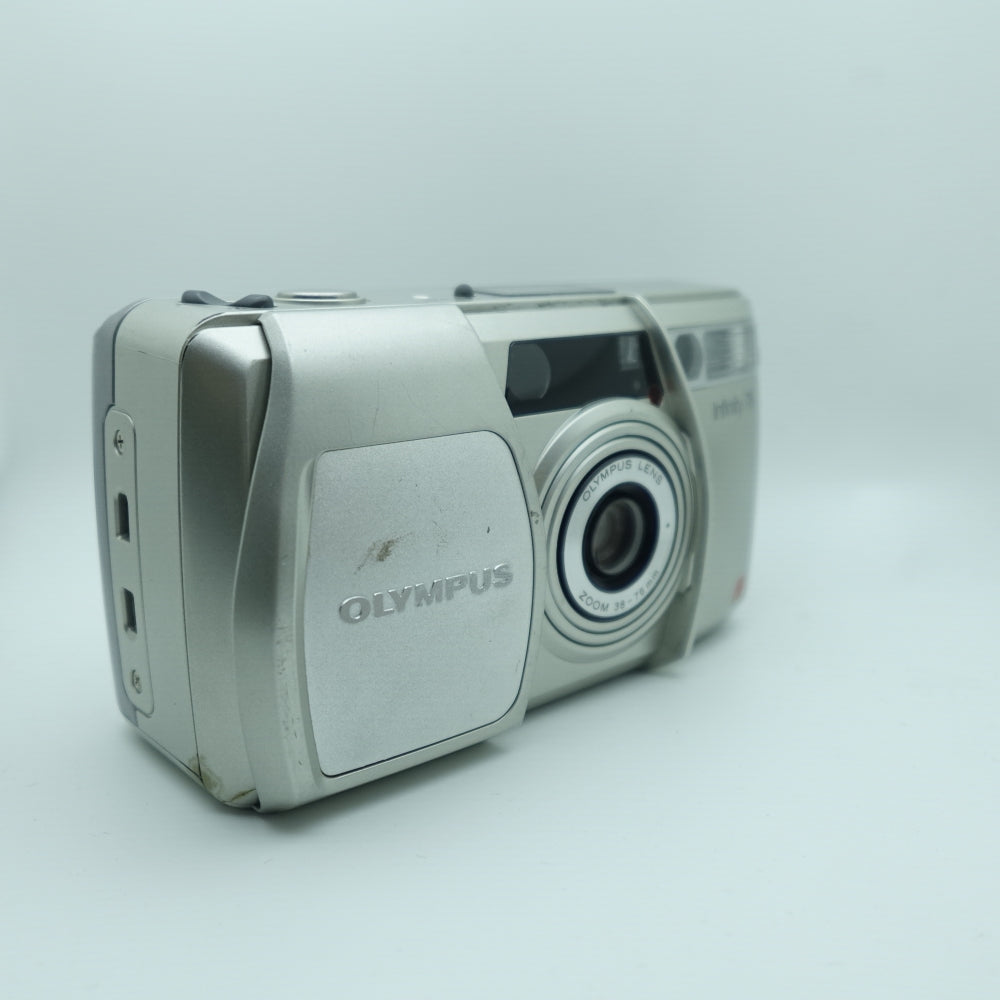 Used Olympus Infinity 76 35mm Point and Shoot Camera | Silver | U8