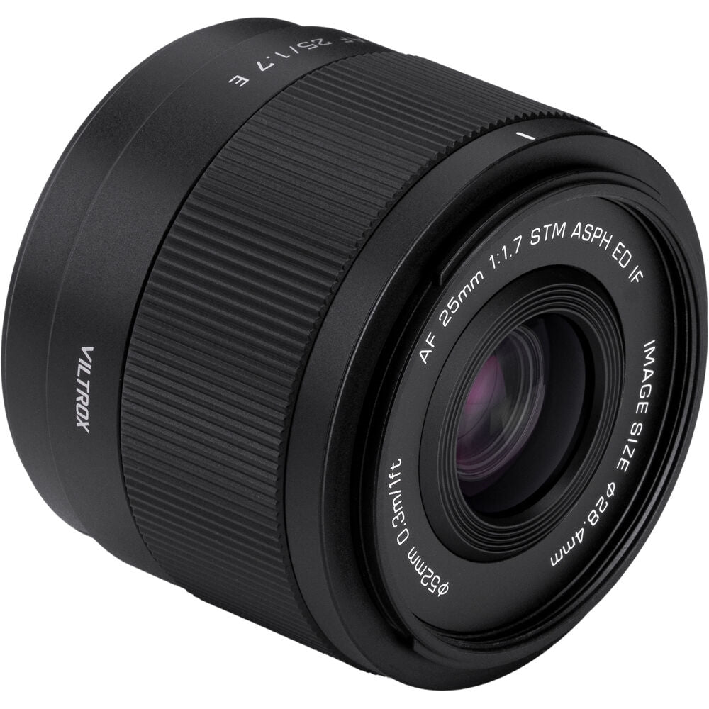 Viltrox AF 25mm f/1.7 Air E Lens Compatible with Sony E Mount Bundle with UV Filter + Lens Cap Keeper + Cleaning Kit + Cleaning Cloth (5 Items)