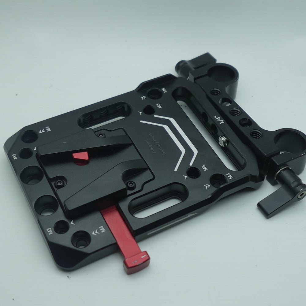 Used SmallRig VB99 Mini Rechargeable V-Mount Battery with 15mm Dual Rod Clamp & Battery Plate | Black & Red | U8