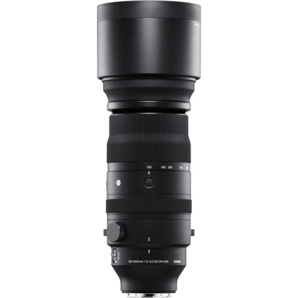 Sigma 150-600mm f/5-6.3 DG DN OS Sports Lens Compatible with L-Mount (Full Frame) Bundle with 95mm UV Filter + Lens Cap Keeper + Cleaning Kit + Cleaning Cloth (5 Items)