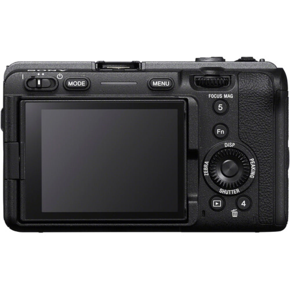 Sony FX30 Digital Cinema Camera Bundle with Sigma 16mm f/1.4 DC DN Contemporary Lens + 128GB Memory Card + Battery Charger + Camera Bag + Cleaning Kit + Cleaning Cloth (11 Items)