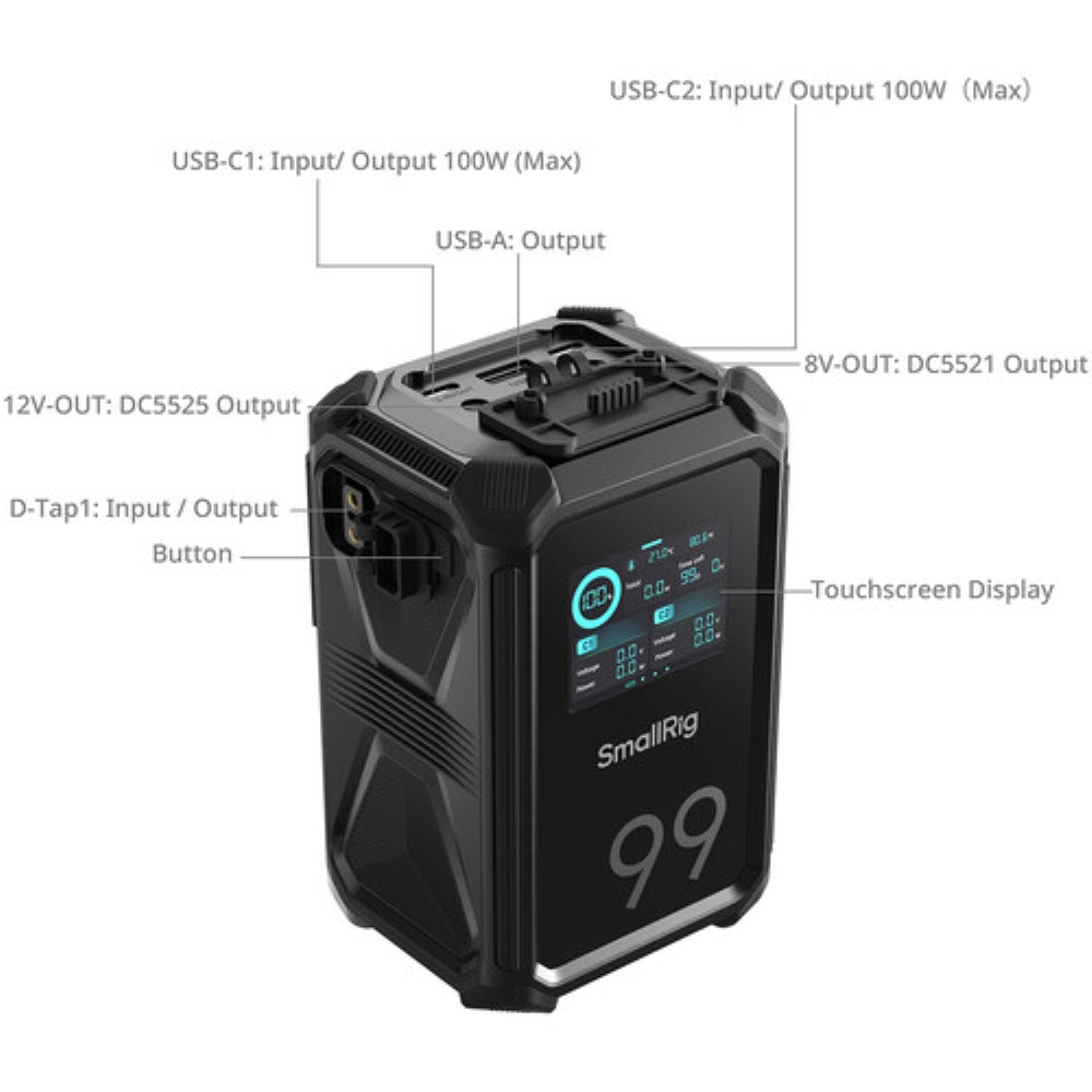 SmallRig X-Touch Smart Triple-Proof X99 Battery | 99Wh, V-Mount