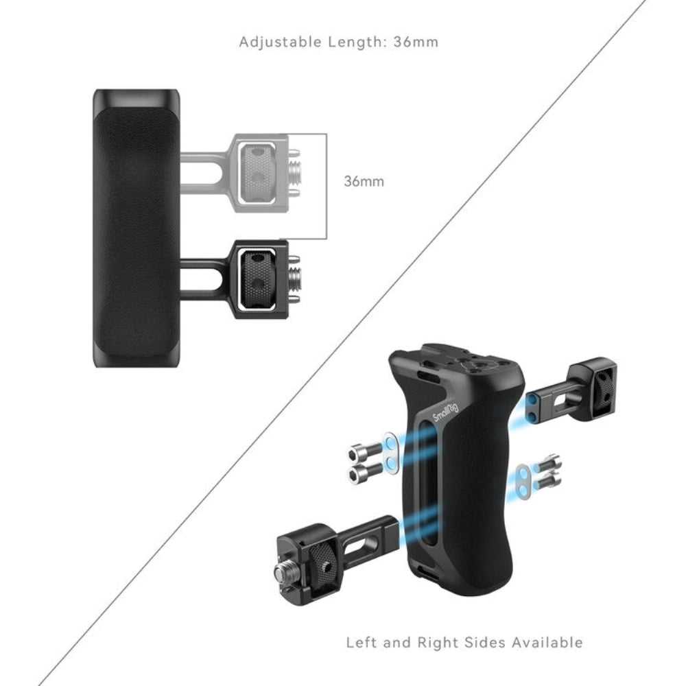 SmallRig Side Handle with Two-in-One Locating Screw | 1/4"-20 & 3/8"-16