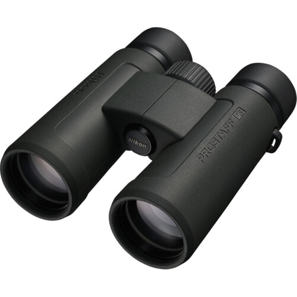 Nikon PROSTAFF P3 10x42 Binoculars Bundled with Harness Strap + Deluxe Cleaning Kit + Smartphone to Binocular adapter + Microfiber Cleaning Cloth (5 Items)
