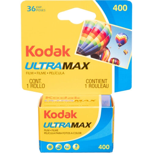 Kodak UltraMax 400 Color Negative Film | 35mm Roll, 36 Exposures | Hang Tag