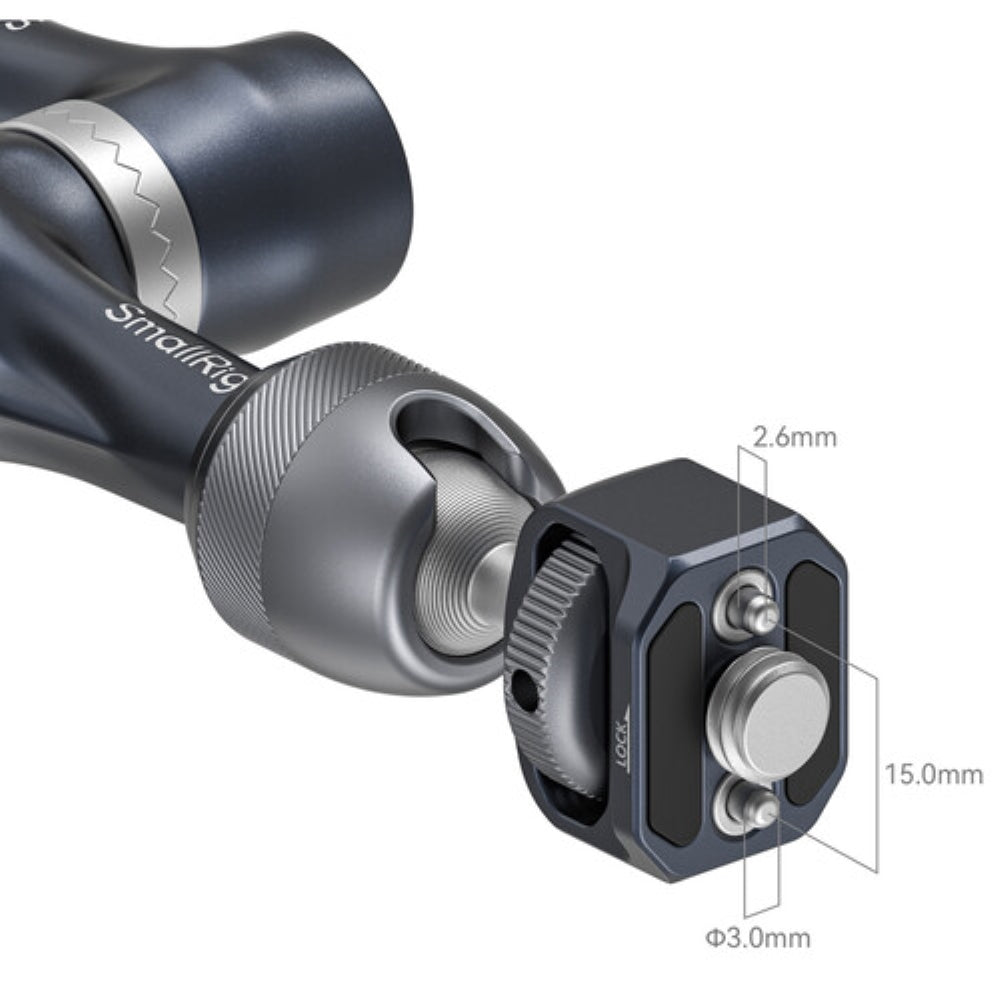SmallRig Articulating Arm with 1/4"-20 and 3/8"-16 ARRI Locating Screws | 7"