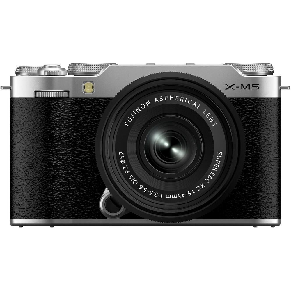 FUJIFILM X-M5 Mirrorless Camera with XC 15-45mm f/3.5-5.6 Lens | Silver