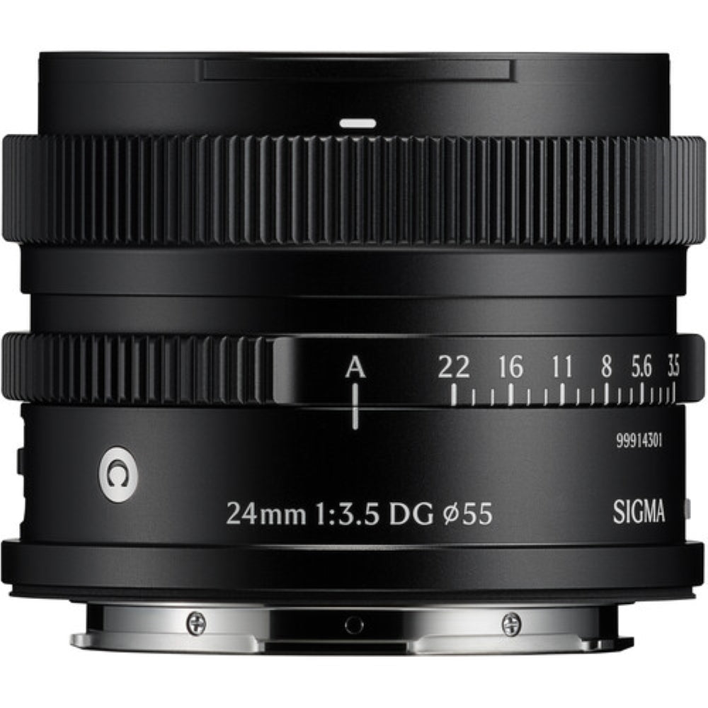 Sigma 24mm f/3.5 DG Contemporary Lens Black Compatible with L-Mount (Full Frame) Bundle with 55mm UV Filter + Lens Cap Keeper + Cleaning Kit + Cleaning Cloth (5 Items)