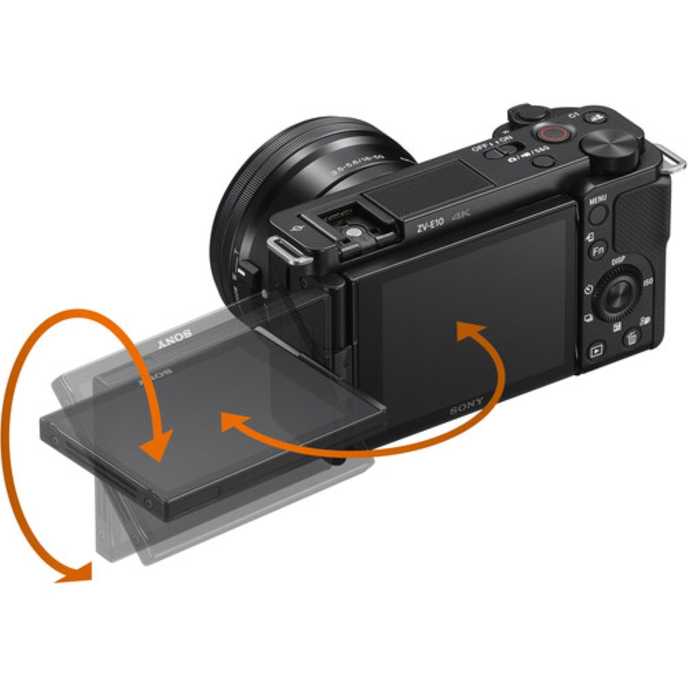 Sony ZV-E10 Mirrorless Camera with 16-50mm f/3.5-5.6 II Lens | Black