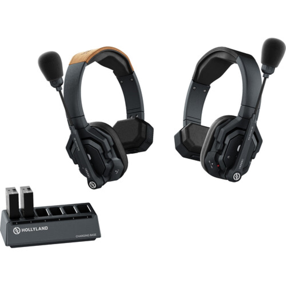 Hollyland Solidcom SE Global 2S 2-Person Full-Duplex Single-Ear Noise-Canceling Headset Intercom System | 2.4 GHz