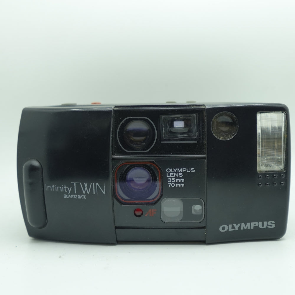 Used Olympus Infinity Twin 35mm Point and Shoot Camera | Black | U7