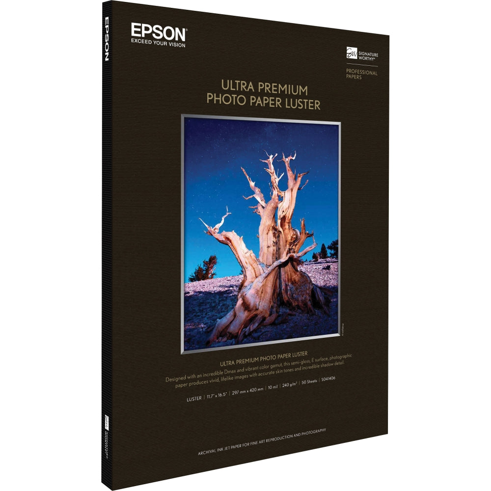 Epson Ultra Premium Photo Paper Luster | A3 11.7 x 16.5", 50 Sheets