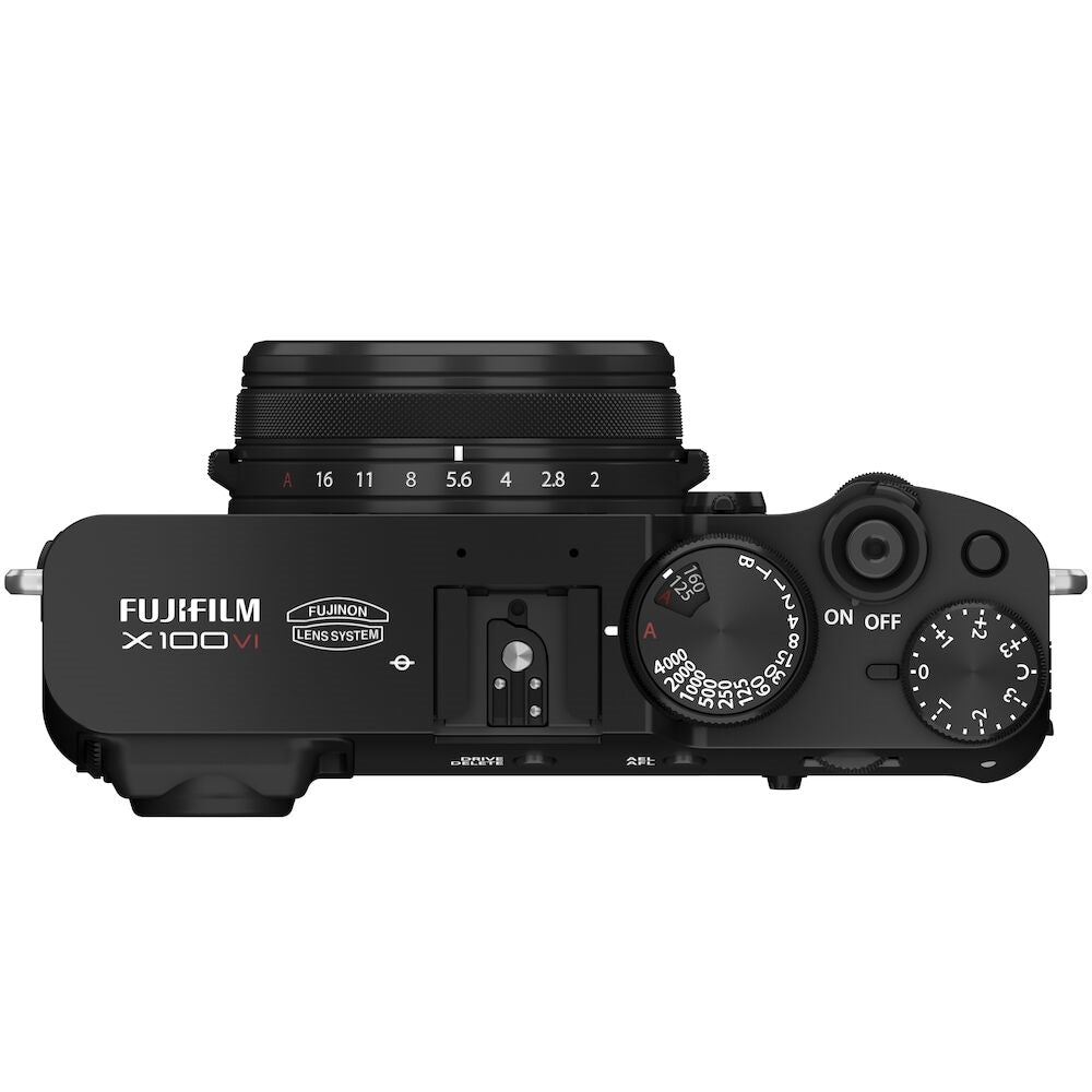 FUJIFILM X100VI Digital Camera | Black Bundled with 64GB Memory Card + iT30Pro F TTL Mini Flash + Cleaning Kit - Blower, Lens Pen, Brush & Case + Cloth (5 Items)