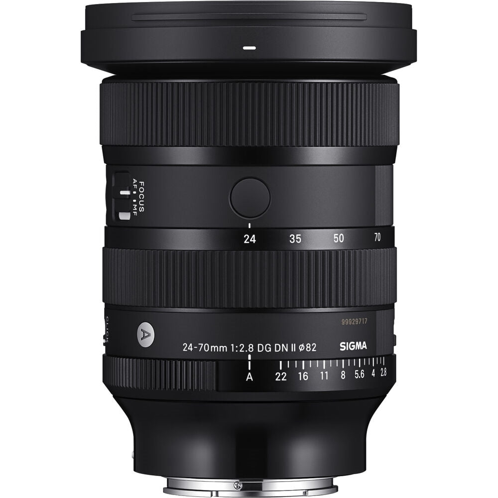 Sigma 24-70mm f/2.8 DG DN II Art Lens for Sony E-Mount Bundle with Tiffen 82mm Twin Filter Kit (UV & CPL) with Pouch + Deluxe Cleaning Kit - Dust Blower, Brush, Lens Pen, Cap Keeper + Microfiber Cloth