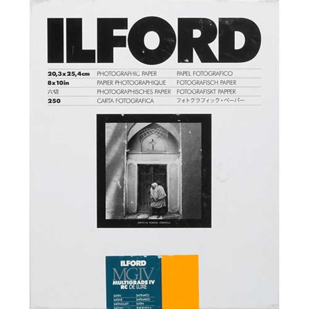 Ilford Multigrade IV RC DeLuxe Paper | Satin, 8 x 10", 250 Sheets