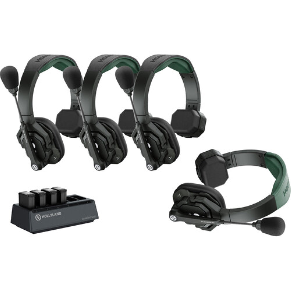 Hollyland Solidcom SE Pro 4S 4-Person Full-Duplex Single-Ear Headset Intercom System | 1.9 GHz
