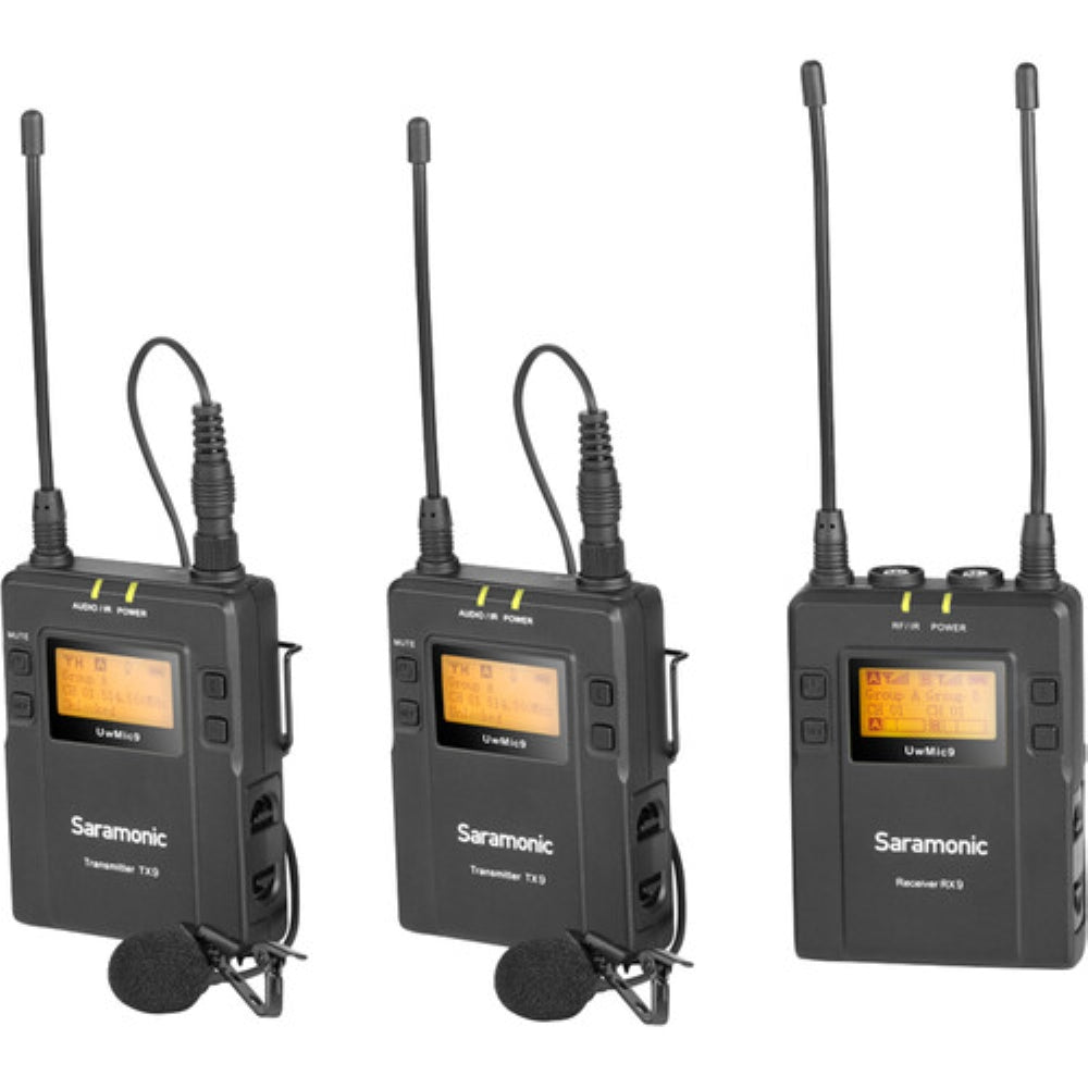 Saramonic UwMic9 2-Person Camera-Mount Wireless Omni Lavalier Microphone System | 514 to 596 MHz