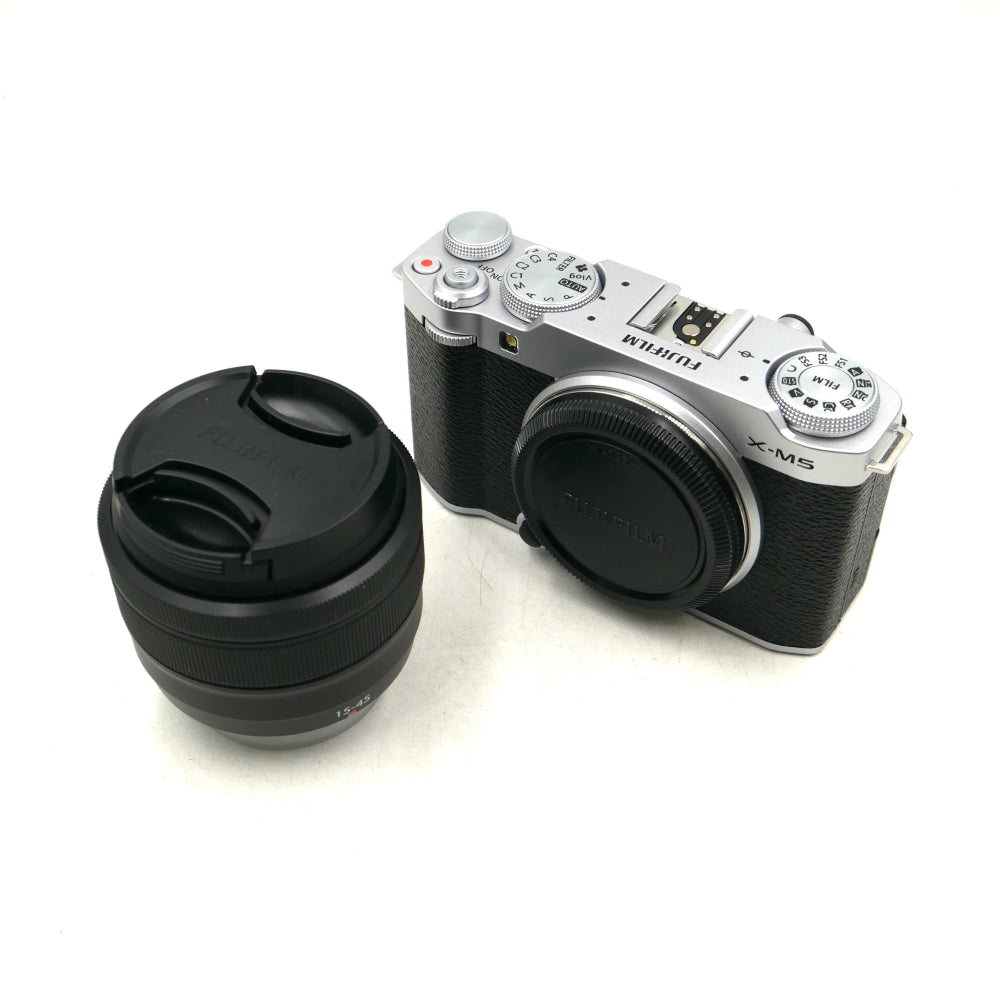 FUJIFILM X-M5 Mirrorless Camera with XC 15-45mm f/3.5-5.6 Lens | Silver  **OPEN BOX**