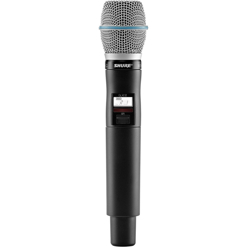 Shure QLXD2/B87C Digital Handheld Wireless Microphone Transmitter with Beta 87C Capsule | H50: 534 to 598 MHz