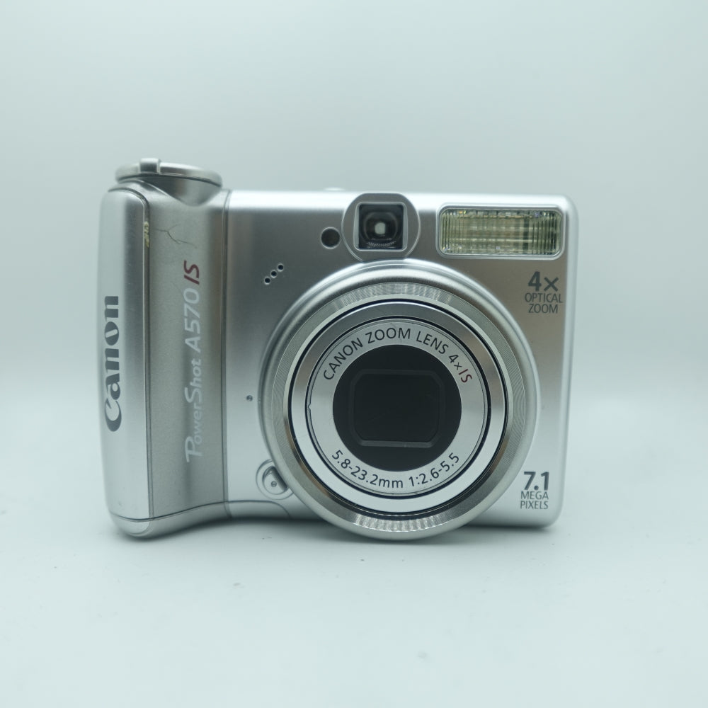 Used Canon PowerShot A570IS Digital Point and Shoot Camera | Silver | U8