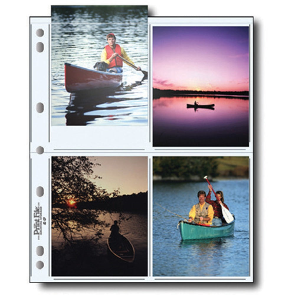 Print File Archival Storage Pages for Prints | 4 x 5", 8 Pockets, 100 Pack