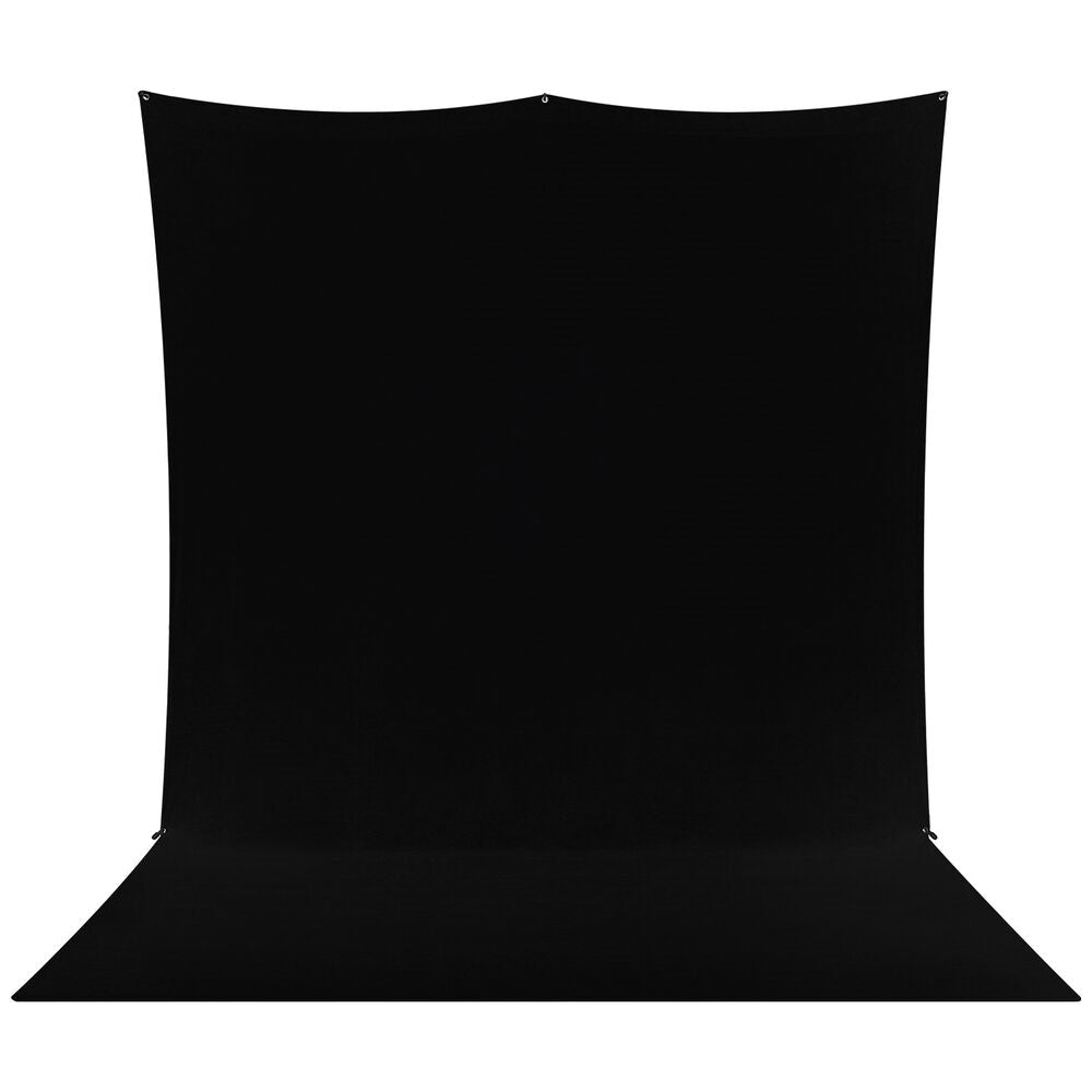 Westcott X-Drop Pro Fabric Backdrop Sweep Kit | Rich Black, 8 x 13'