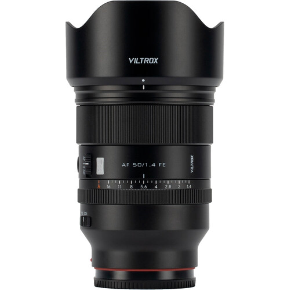 Viltrox AF 50mm f/1.4 FE Lens Compatible with Sony E Mount Bundle with UV Filter + Lens Cap Keeper + Cleaning Kit + Cleaning Cloth (5 Items)