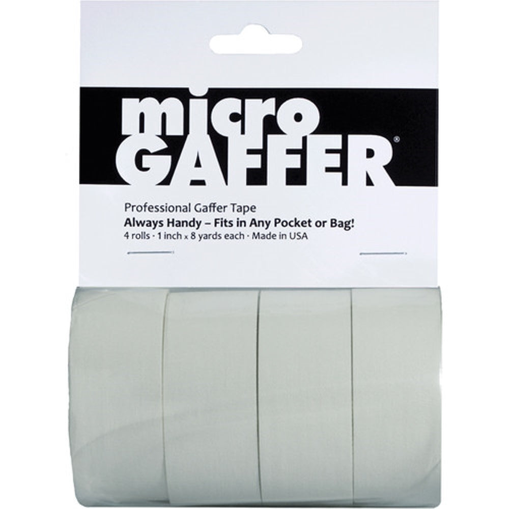 Visual Departures microGAFFER Compact Gaffer Tape | 4 Pack 1.0" x 24', White