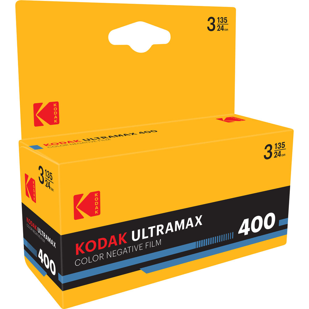 Kodak Eastman UltraMax 400 Color Negative Film (35mm Roll Film, 24 Exposures, 3-Pack)