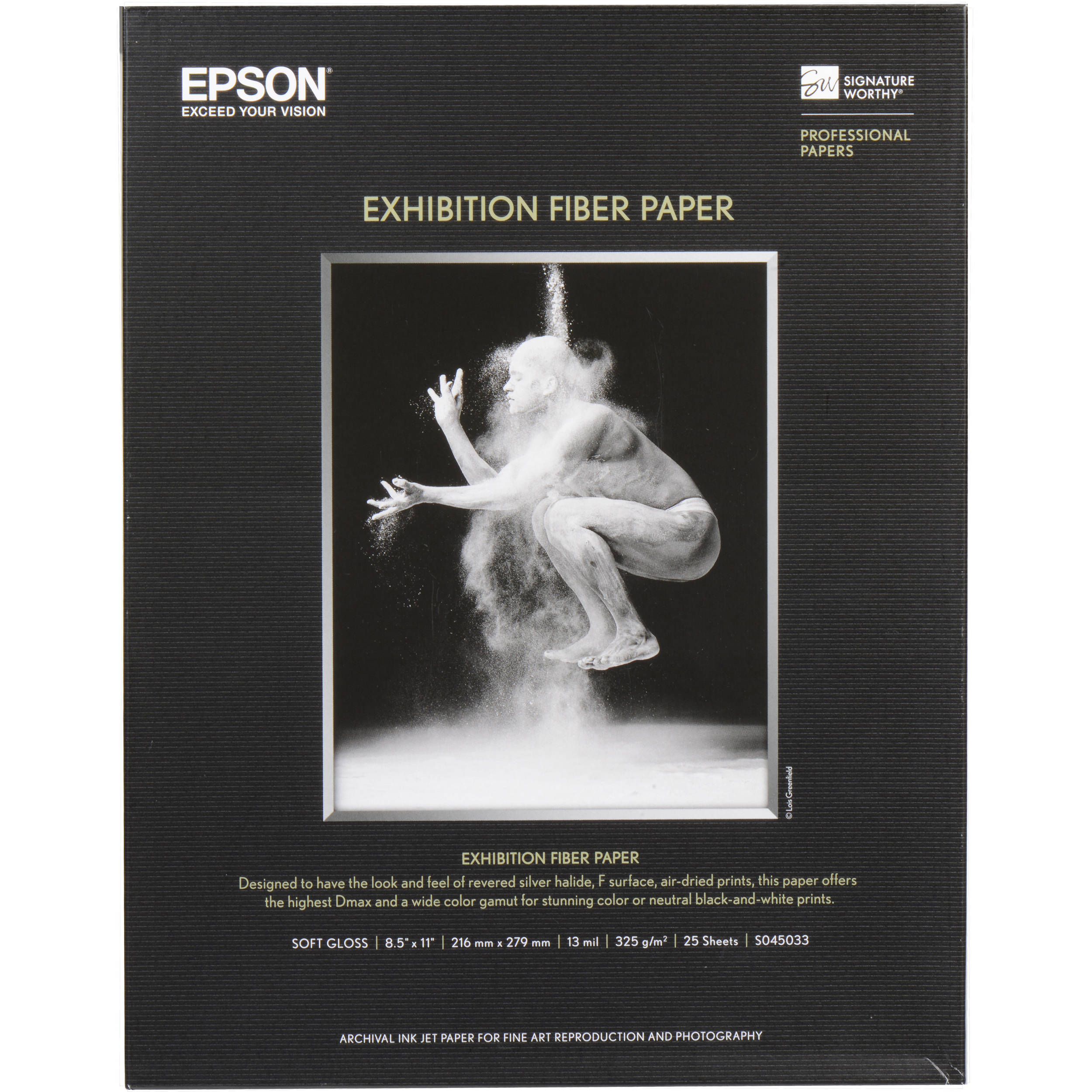Epson Exhibition Fiber Paper | 8.5 x 11",  25 Sheets  **OPEN BOX**