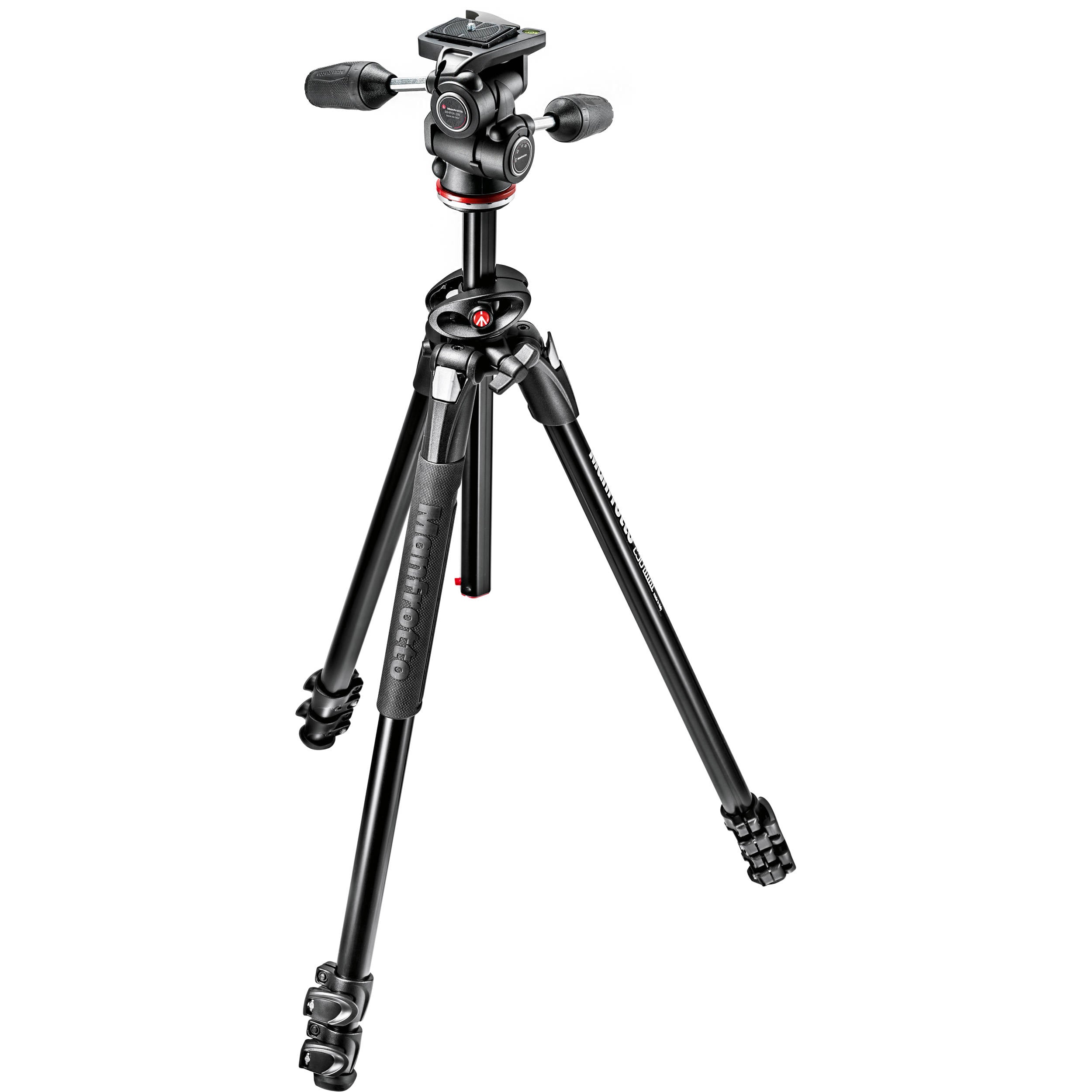 Manfrotto MK290DUA3-3WUS 290 Dual Aluminum 3-Section Tripod Kit with 3-Way Head