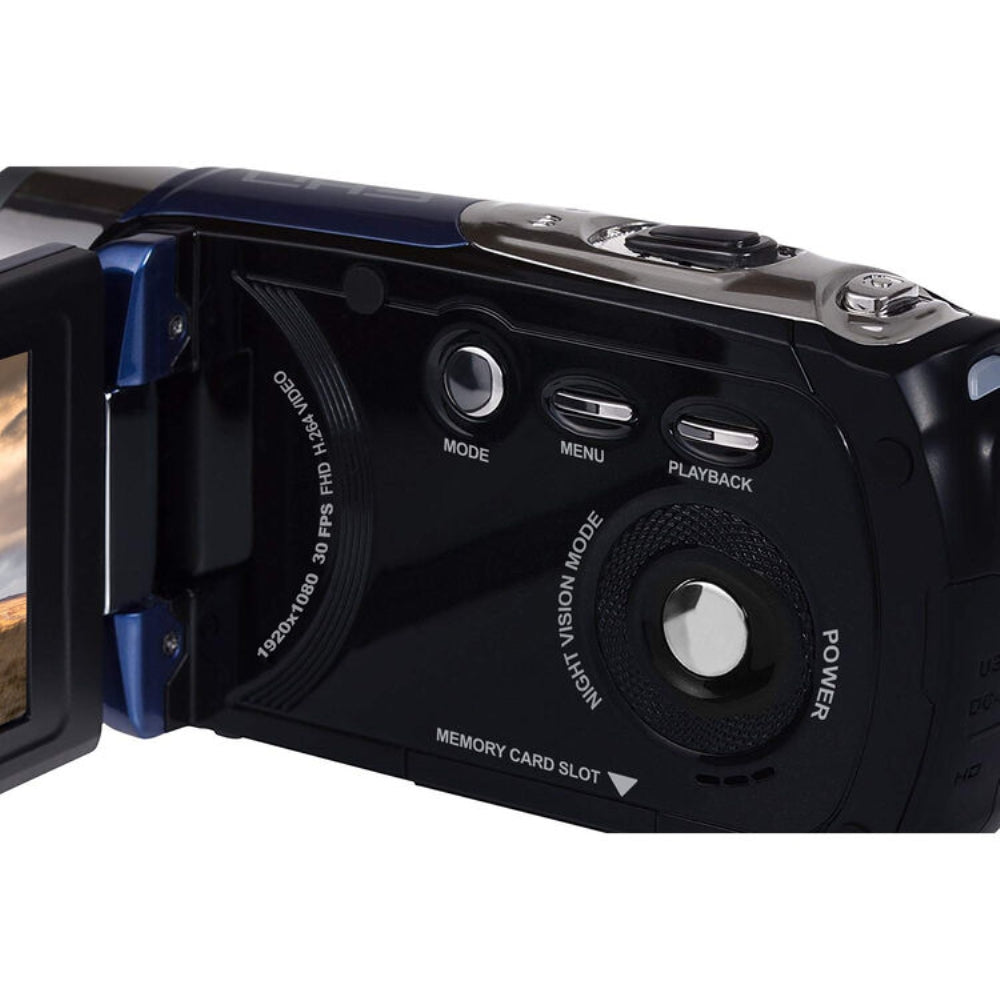 Minolta MN80NV Full HD Night Vision Digital Camcorder | Blue